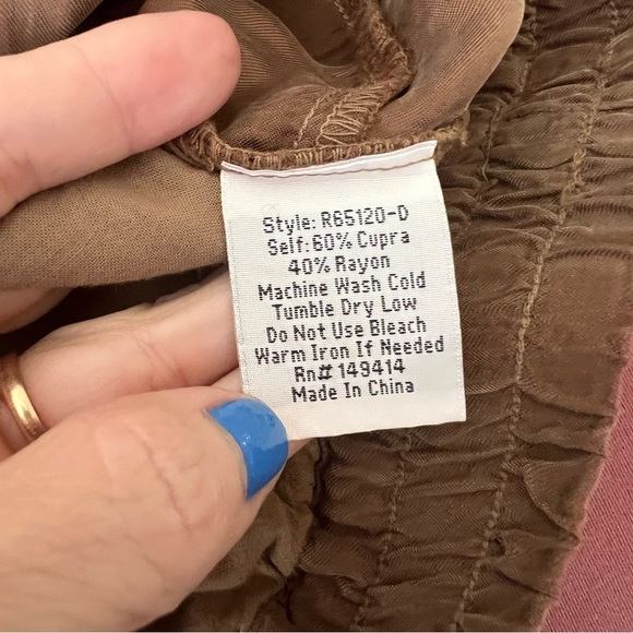 2/25 Johnny Was Jogger Pants Pull On Style Minimalist - Picture 4 of 5